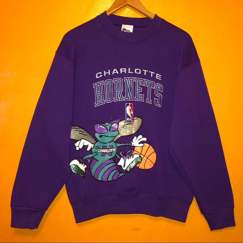 Hand painted Charlotte Hornets Sweater Crewneck